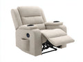 Sillones reclinables de tela 98x92x104 cm - Beige claro - Diseño ergonómico con reposapiés extensible