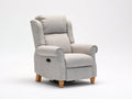 Sillones reclinables de tela 86x92x104 cm - beige - diseño clásico con reposapiés