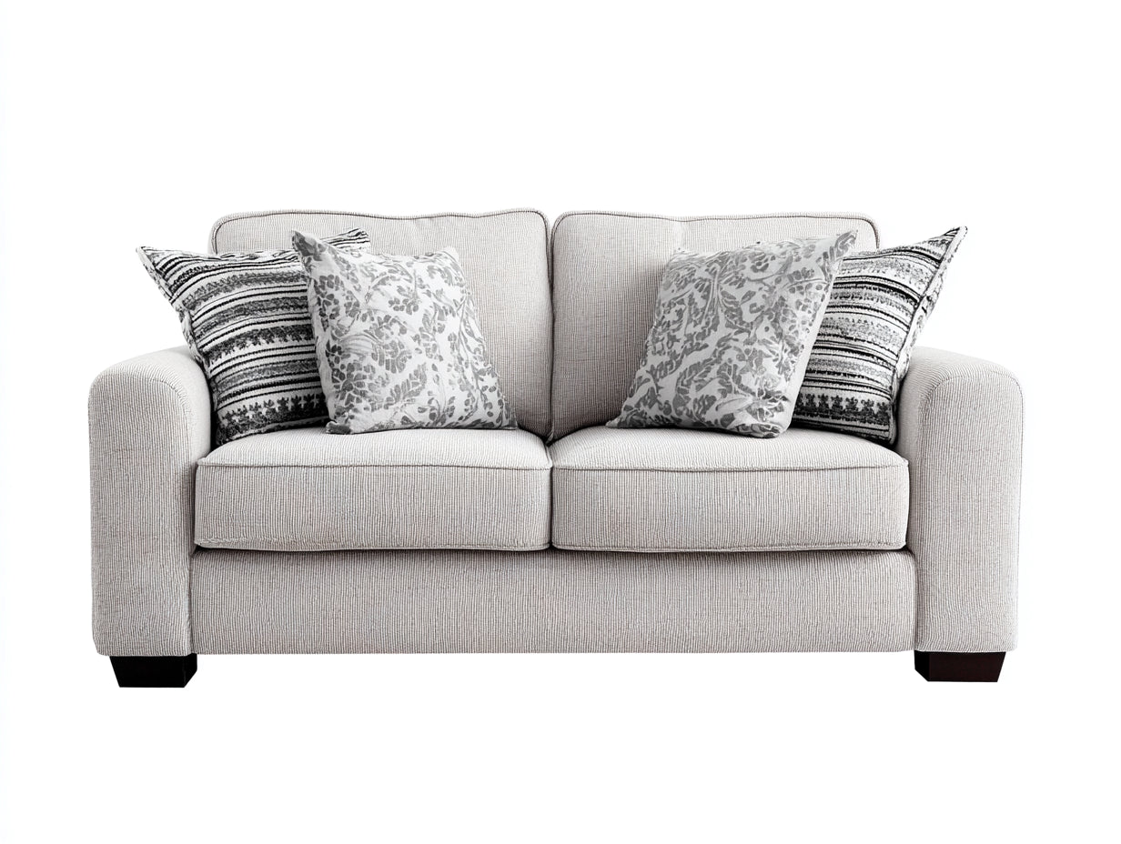 Sofás 2 plazas de tela 170x88x82 cm - beige claro - diseño moderno