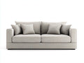 Sofás 2 plazas de tela 190x92x76 cm - beige - diseño moderno para salón