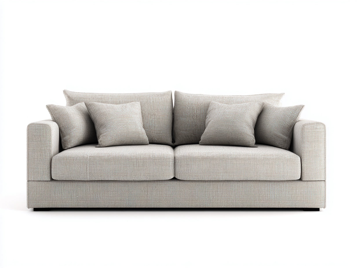 Sofás 2 plazas de tela 190x92x76 cm - beige - diseño moderno para salón