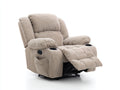 Sillones reclinables de tela beige acanalada con reposapiés 105x98x105 cm - diseño acolchado para salón