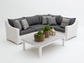 Sofás de exterior ratán 245x245x72 cm - blanco-gris - diseño modular para jardín