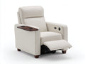 Sillones reclinables de tela 91x95x104 cm - crema - diseño moderno con portavasos