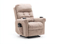 Sillones reclinables de tela 88x94x106 cm - beige - diseño acolchado con mando lateral