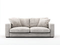Sofás 2 plazas de tela 178x88x82 cm - beige - con reposabrazos y diseño moderno