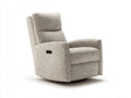 Sillones reclinables de tela 92x90x102 cm - beige-marrón - giratorio con reposabrazos y diseño moderno
