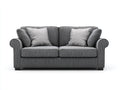 Sofás 2 plazas de tela 165x82x86 cm - gris oscuro - con reposabrazos y diseño clásico moderno