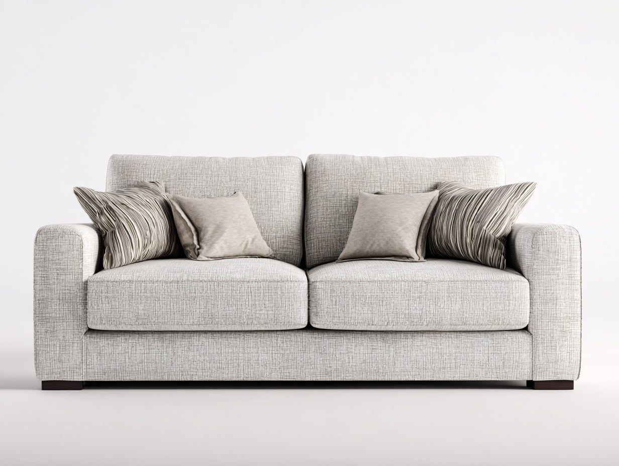 Sofás 2 plazas tapizado 178x88x82 cm - beige - diseño moderno para salón